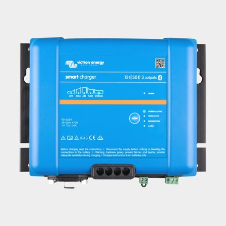 Carregador de baterias Victron Phoenix Smart IP43, 120 - 230 V, 12 V, 30 A / hora, com 3 saídas, sem cabo de carregamento