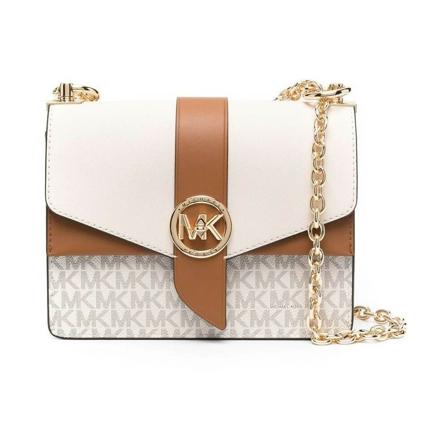 Michael Kors Shoulder Väska beige, Dam Axelremsväskor, Dam, Storlek: ONE SIZE