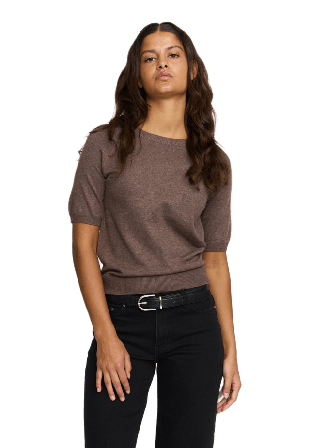 Soft Rebels Srmarla Ss O-neck Tröjor Dam Brun XS