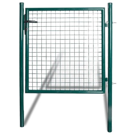 vidaXL Stängselgrind Pulverlackerad Stål