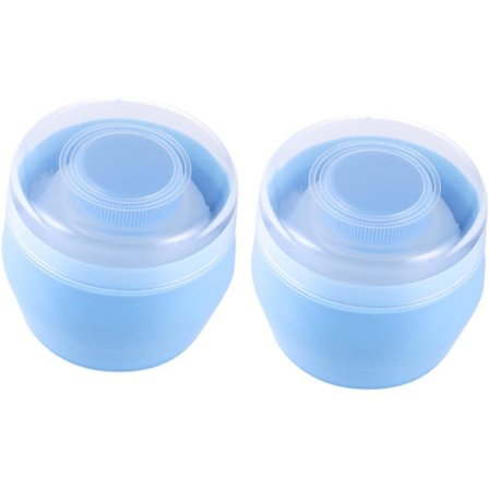 2 st Plysch Puff Puder Puff Puder Puff Behållare Plysch Puder Puff Puder Puff Fodral Talkpuder Puff