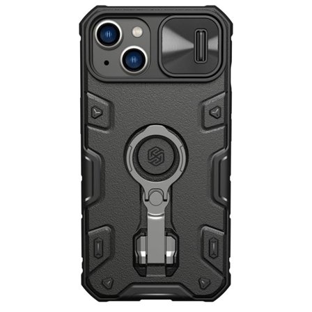 Nillkin CamShield Armor Pro Case iPhone 14 Plus fodral pansarskydd med kameraskydd ringstativ svart