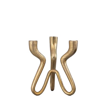 Kultainen alumiininen kynttilänjalka, 21x19x25 cm