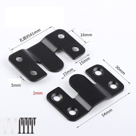 Interlock Ripustussoljen upotuskiinnike MUSTA L