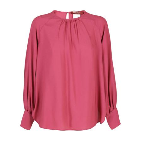 Max Mara Studio Congo Balloon Sleeve Blouse , Roze , Dames , Maat: XS