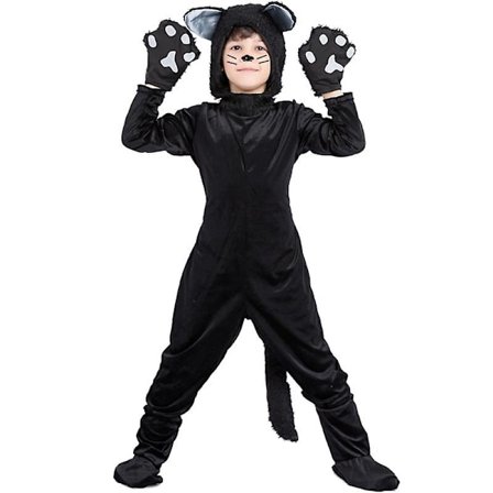 Black Cat Performance Costume, Cosplay Kids Costume S