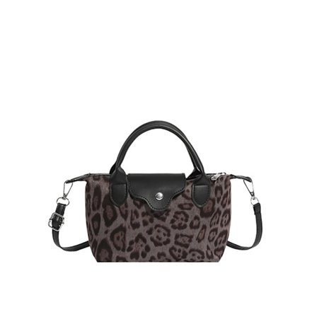 Afslappet håndtaske i trykt nylonstof, moderigtig og personlig crossbody-taske