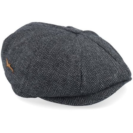 Wild Spirit - Grå flatcap Keps - Bird Patch Charcoal Bakerboy Flat Cap @ Hatstore