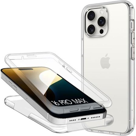 Beskyttelsesovertræk - BOOLING - til iPhone 16 Pro Max - 360° beskyttelse - Stødabsorberende - Gennemsigtig