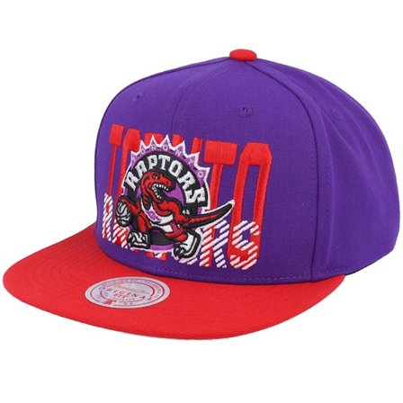 Mitchell & Ness - Los Angeles Lakers Cross Check Hwc Purple/Red Snapback Snapback Purple Cap - NBA @ Hatstore