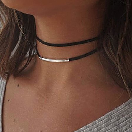 Choker Necklace Adjustable Black Collar Necklaces For Women And Girls