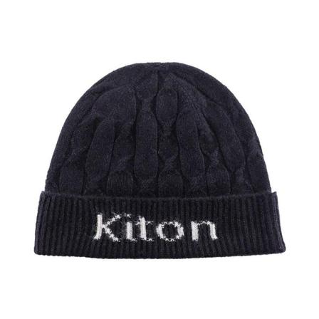Kiton Beanie , Blauw , Heren , Maat: ONE Size Hoeden