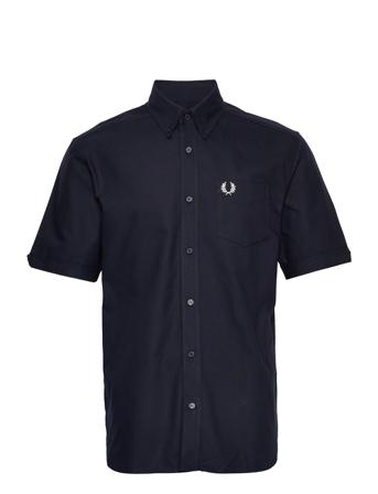 S/S Oxford Shirt Kortermet Skjorte Blå Fred Perry