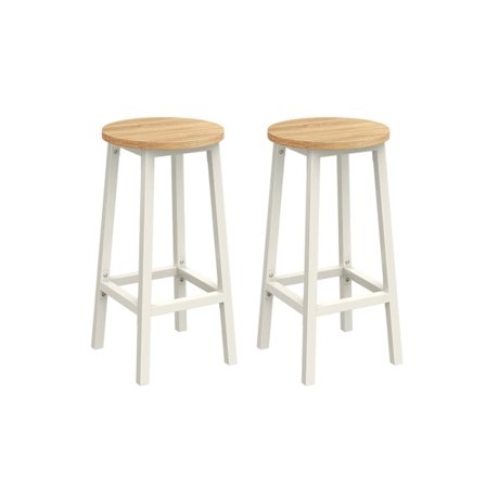 Rootz 2-osainen baarijakkara - Keittiöjakkara - Velvet-pöytäjakkarat - Lastulevy ja teräs - 32cm x 65cm - Max. staattinen kuorma: 100 kg