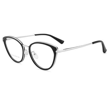 Anti-Blue Light Glasögon Cat Eye Glasögon SILVER