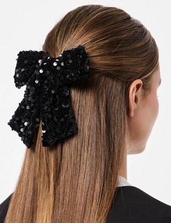 Pieces Pckam Bow Hairclip - Black - ONE SIZE