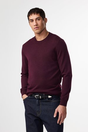 NN07 Ted 6605 Sweater male Red Merino Wool