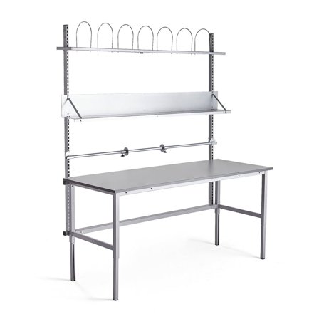 Complete height-adjustable workbench MOTION, 2000x800 mm