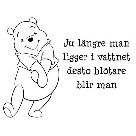 Väggdekor/Väggord - Ju längre man...Nalle Puh