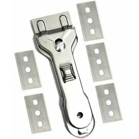 Vindusskrape - Keramisk skrape - Skrape for keramiske og induksjonstopper 13.24.4cm Sølv
