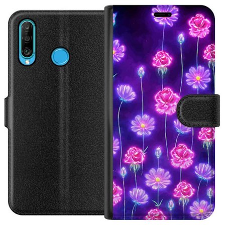 Yhteensopiva Lompakkokotelo Huawei P30 lite Bloom Reverie Electric Petals