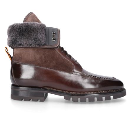 Santoni, Lace-up Boots Bruin, Heren, Maat:46 EU