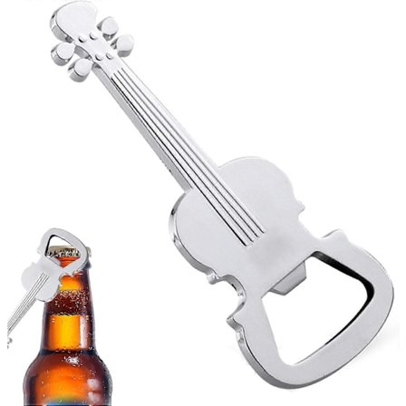 1 stk. Ølflaskeåpner - Nyhet Flaskeåpner i Metall, Gitarformet - Perfekt for Familiesammenkomster, Barer, Restauranter (S6)