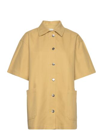 Heavy Twill Jodi Shirt Tops Shirts Short-sleeved Yellow Mads Nørgaard