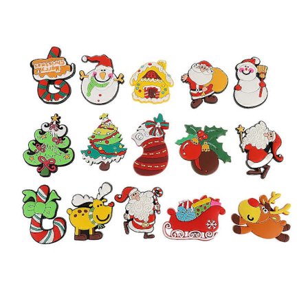 15 stk. Julegaver Magnetiske klistremerker Julekjøleskapsmagneter Dekor [HK]