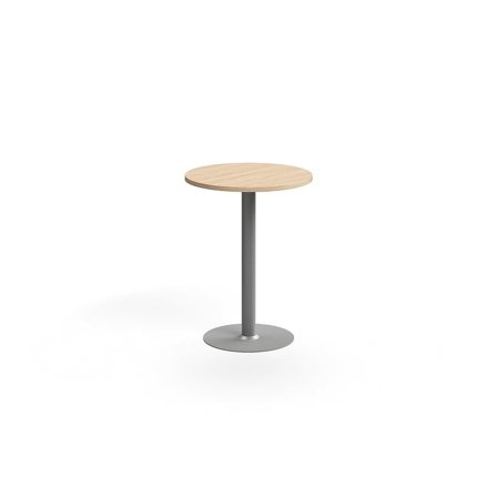Stół barowy VERTICUS, Ø700x900 mm, dąb/srebrny