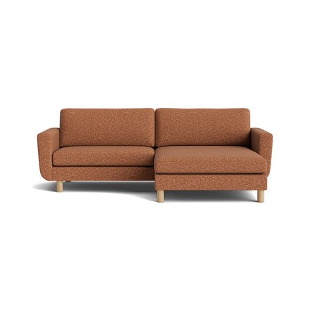 Haven chaiselong sofa, vendbar | bred chaiselong - Puente Brun Terracotta - 245x150x86 - Sofa, chaiselong