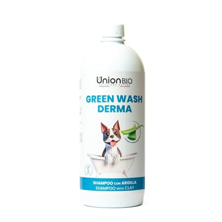 Union Bio Green Wash Derma Shampoo Con Argilla Per Cani 1 Litro