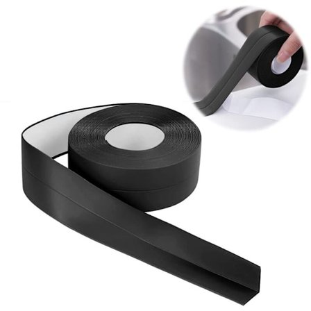 Baderomstetting - 3,2m55mm Selvklebende PVC Vanntett List - Selvklebende Fleksibel Gulvlist