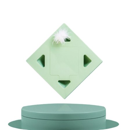 Elektrisk sjov katte magisk boks kattelegetøj, katte lindrer kedsomhed, sjove katteforsyninger (grøn genopladelig version)