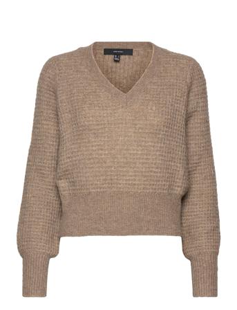 Vmallison Ls V-Neck Blouse Ga Bf Brown Vero Moda