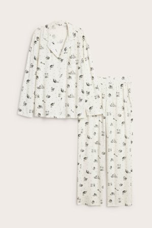 Kappahl | Piżama Offwhite M | Offwhite