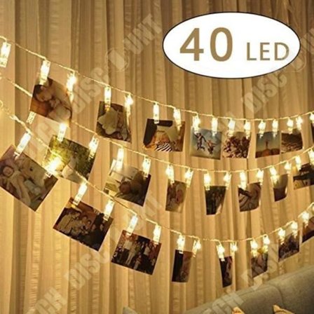 Inomhus ljusslinga - LUNAVO - 4 m - 40 LED - Batteri - Modernt stil