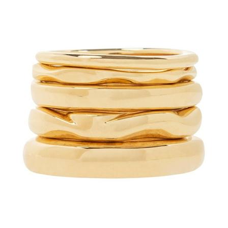 Bottega Veneta Rings Gul, Dame Ringe, Størrelse: 50 MM