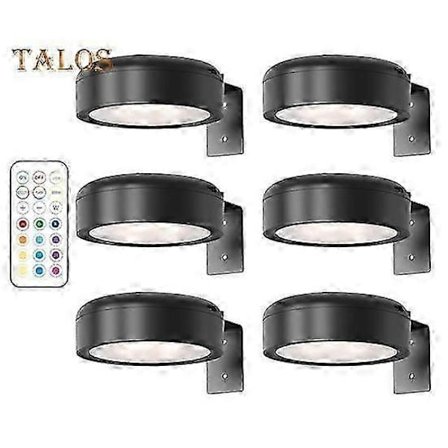 Billedlampe med fjernbetjening 100 lumen høj lysstyrke trinløs dæmpning 3 lystilstande batteridrevet ingen boremaskine vægkunstlys (FMY)