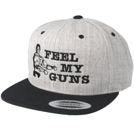 Berzerk - Grau snapback Cap - Feel My Guns Grey/Black Snapback @ Hatstore
