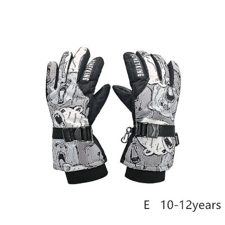 Vinter Skihandsker til Børn 4-12 År Vandtætte Varme Handsker Drenge Vindtætte Snowboard Handsker til Udendørs Ski Cykling