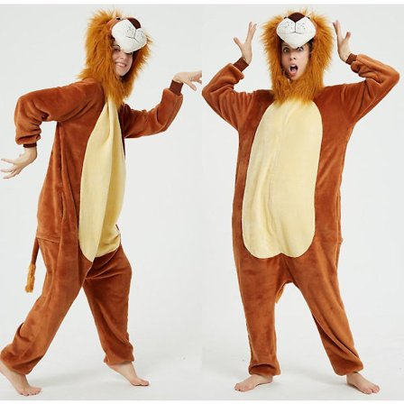 Unisex-flanellipuku, eläinpyjama, yhden kappaleen yöasu, huppari, yövaatteet, juhla-cosplay, eläinsiamilaiset pyjamat