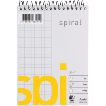 Spiralblokk Ruter A6