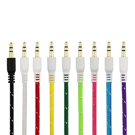 3,5mm aux kabel 1 meter Nylon