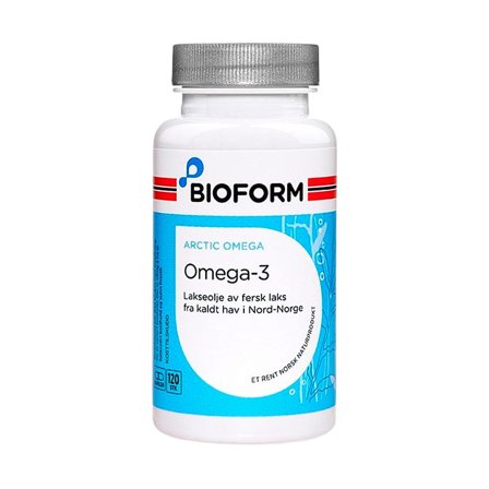 Bioform Omega 3 (NordNorsk Lakseolie) 120 kaps., Helse & Madvarer, Kosttilskud, Fiskeolie & Omega 3