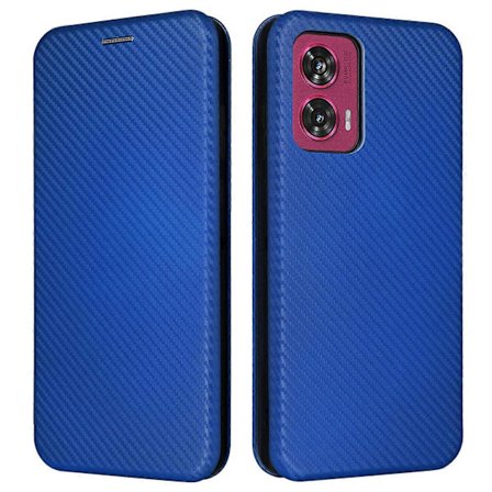 For Motorola Edge 50 Fusion 5G Deksel Kortspor Mobiltelefon Karbonfibertekstur Lærdeksel