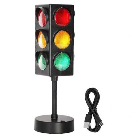 Trafikklys lampe med base, kompatibel med rominnredning-FA-