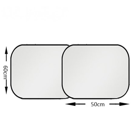 Bilsolskydd för vindruta, solskydd för bakruta, solskydd för sidoruta (R-4034 bakre sköld (50x60cm) tvåpack)