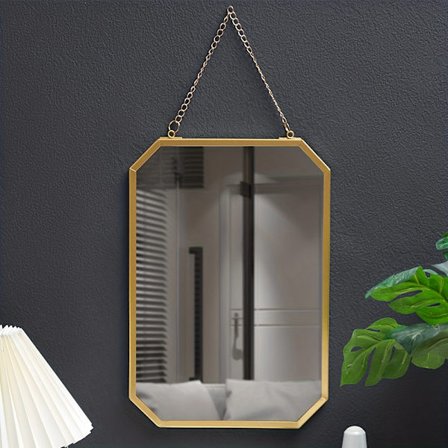 1 kpl Pohjoismainen peili raudasta, seinälle ripustettava peili ketjulla, koristeellinen meikkipeili, kylpyhuonetarvikkeet, kodin perustarvike