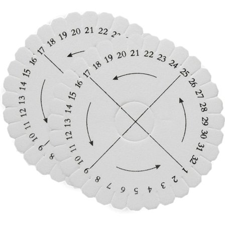 Håndfletningsdiske, Runde Fletningsbrætter, Perletrådsdiske, Smykkefremstillingsplade, 2 stk (Rund/2 stk)
